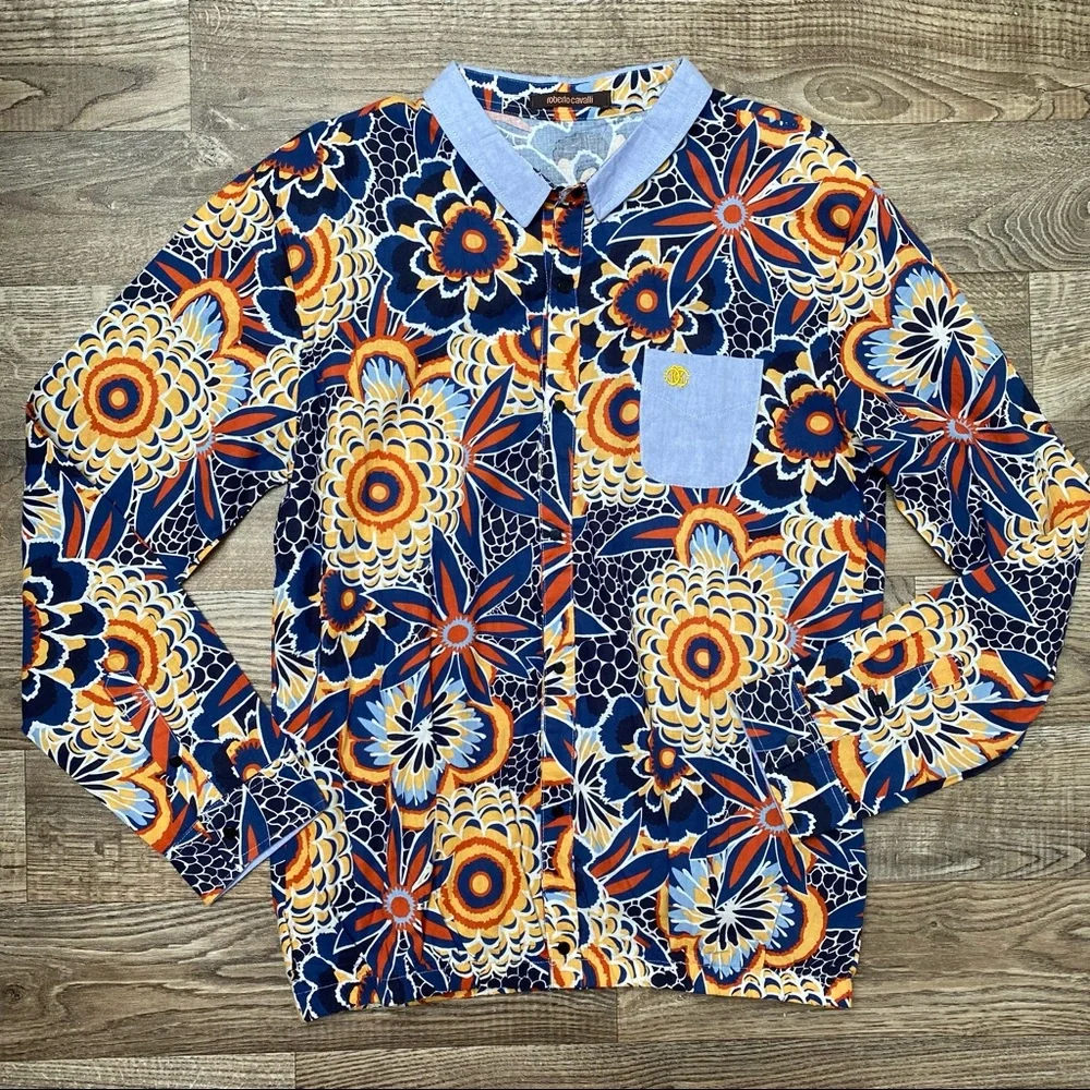 Roberto Cavalli Psychedelic Snap Button Shirt - Picture 15 of 16